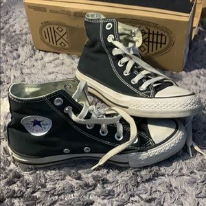 Black high top converse